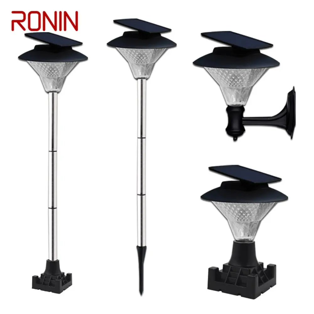 RONIN Luz Solar Contemporáneo del Césped de la Lámpara de 60 LEDS Impermeable IP65 al aire libre Decorativa Para Patio Jardín . ' - ' . 0