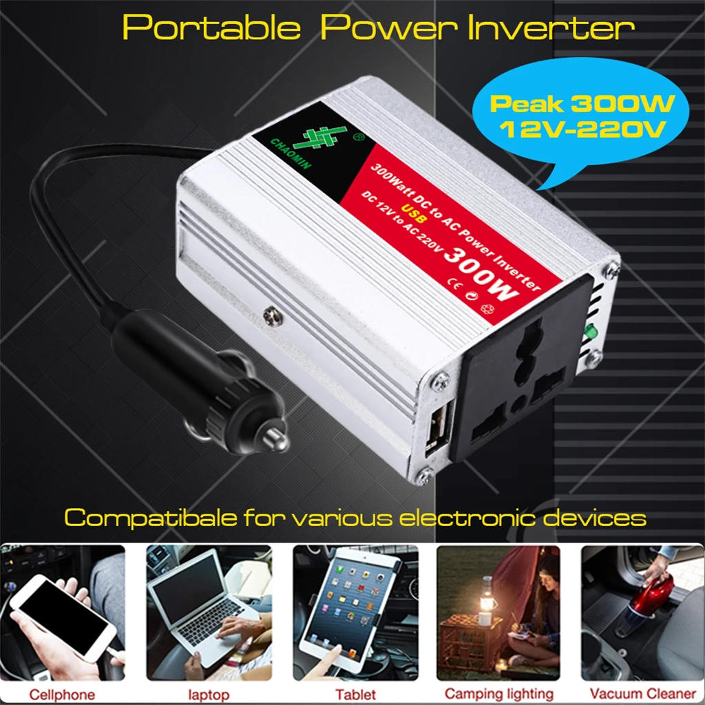 300W/400W Coche Inversor de Potencia con Pantalla USB Encendedor de Cigarrillos/Clip de la Batería de Coche del Convertidor de Inversores Para la energía Solar se Utiliza al aire Libre . ' - ' . 3