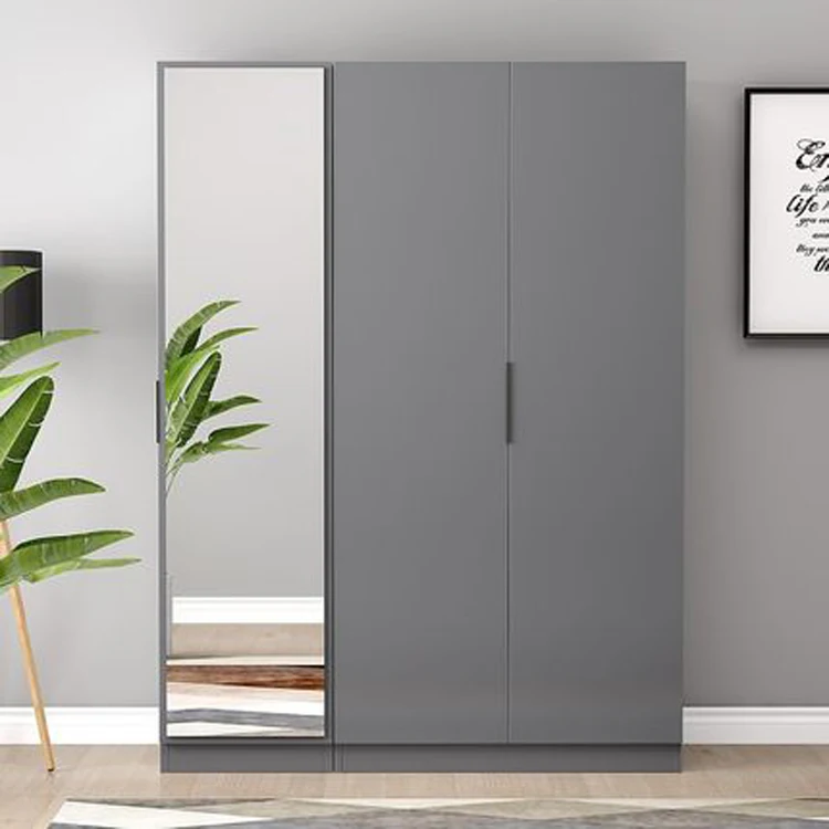 2022 de la venta caliente de alta brillante personalizados de lujo de 2 puertas 4 puertas de madera, dormitorio armario armario con espejo . ' - ' . 3