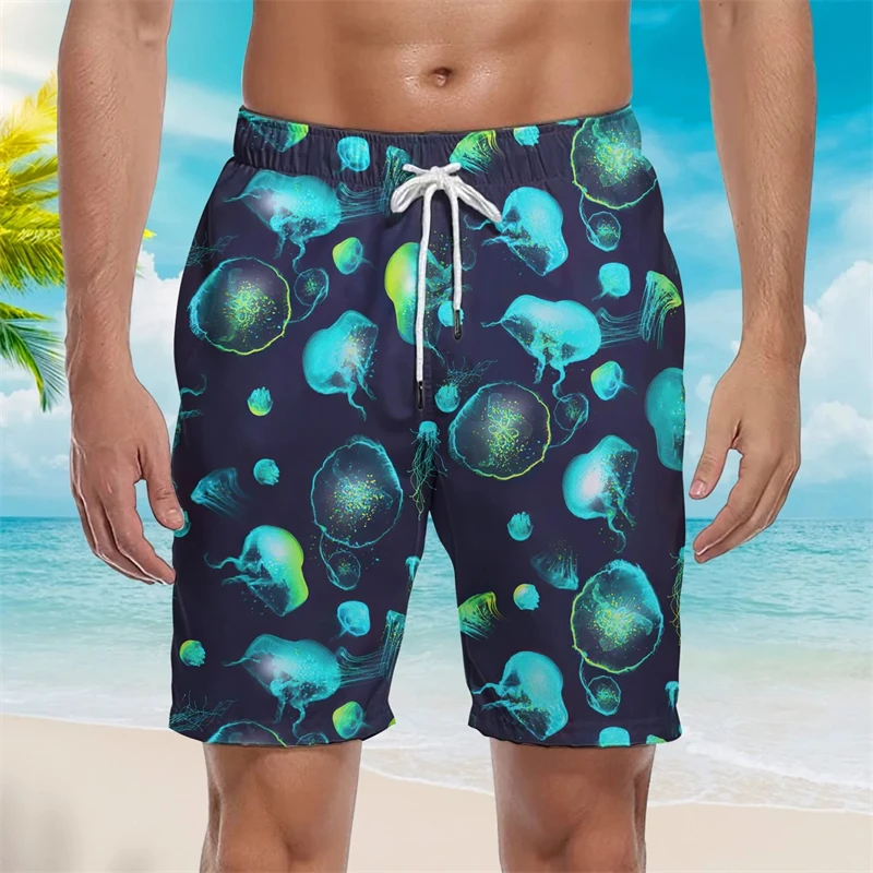 Los hombres de Verano para Niños de Personalidad Divertida de Hip-hop de la Natación Masculina Cortos Unisex Suelto Deportes Pantalón 3D Golfo de Pescado Impreso Pantalones Cortos de Playa . ' - ' . 2