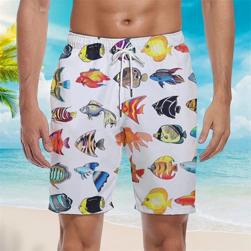 Los hombres de Verano para Niños de Personalidad Divertida de Hip-hop de la Natación Masculina Cortos Unisex Suelto Deportes Pantalón 3D Golfo de Pescado Impreso Pantalones Cortos de Playa . ' - ' . 3