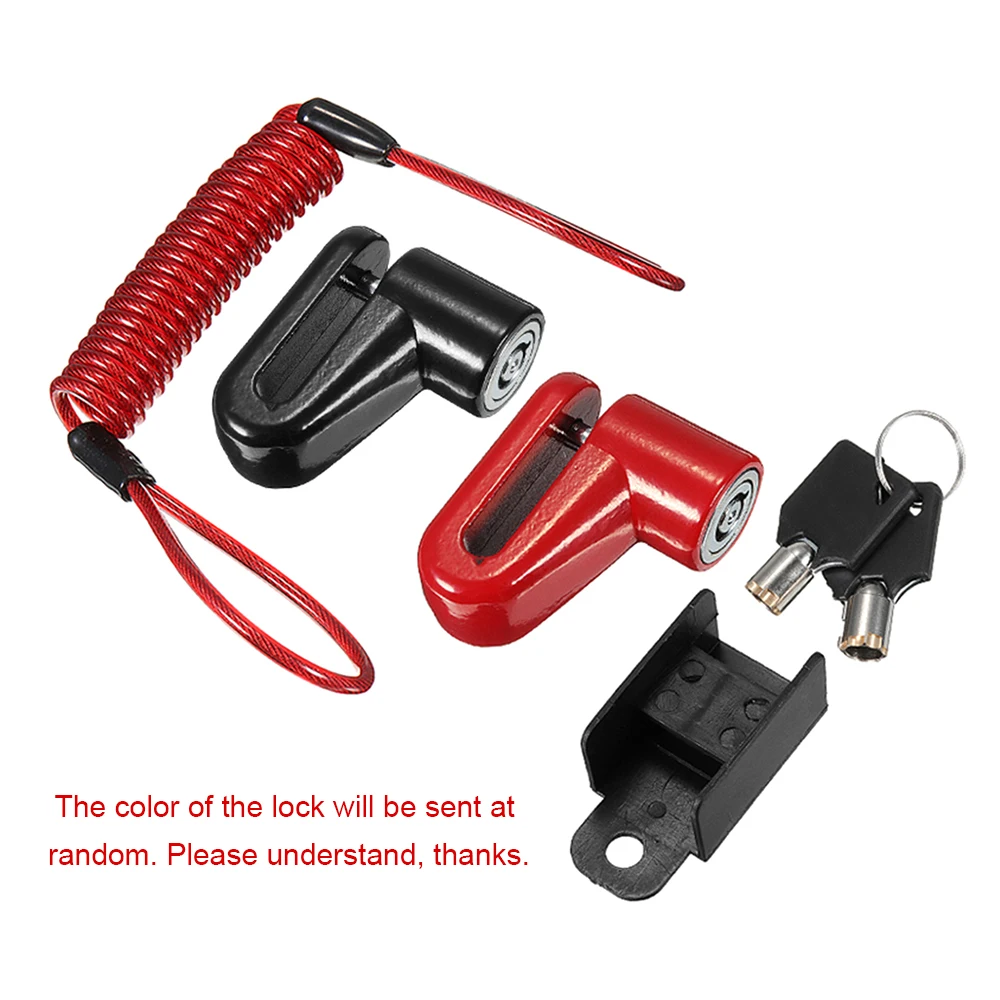 Negro Rojo Anti-Robo de Cable de Acero de Bloqueo Frenos de Disco en las Ruedas del Armario para Xiaomi Mijia M365 Scooter Eléctrico de Bloqueo de Accesorios . ' - ' . 2